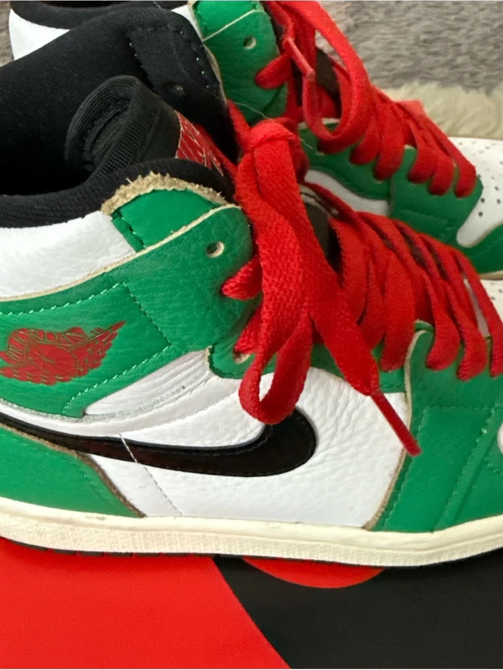 Nike Sneakers — Green, White, Red, Black